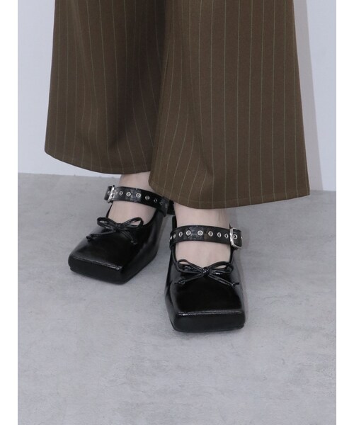 jouetie（ジュエティ）の「カラーサテンバレエパンプス（パンプス・レディース・ブラック/レッド/シルバー/ピンク・S/M/L）」の17枚目の写真