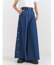 PAMEO POSE | 【TRAPEZE】Side Slit Denim Pants(デニムパンツ)