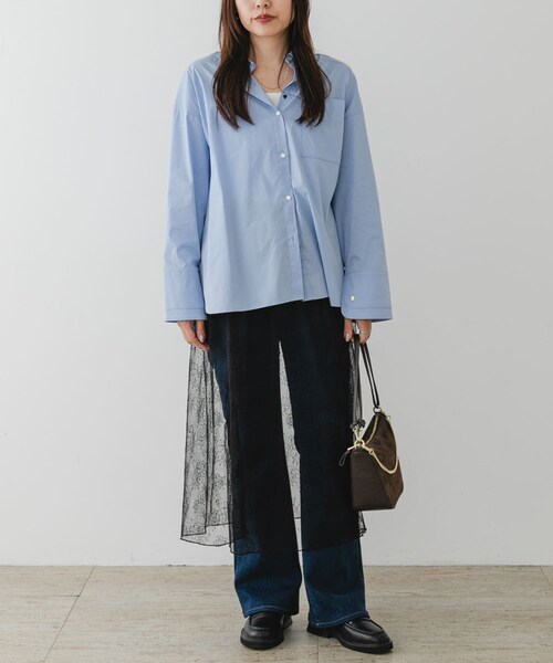 URBAN RESEARCH ROSSO（アーバンリサーチロッソ）の「F by ROSSO　チュールレースレイヤードスカート（スカート・レディース・WHITE/BLACK・FREE）」の17枚目の写真