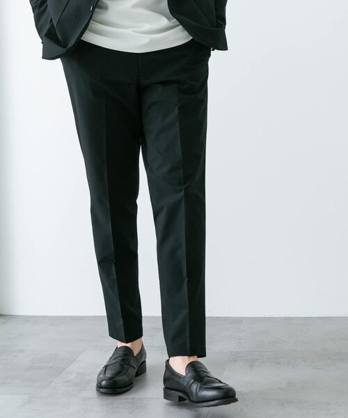 URBAN RESEARCH DOORS(アーバンリサーチドアーズ)の「『イージーケア』LIFE STYLE TAILOR シアサッカーコンフォータブルパンツ(スラックス・メンズ・NAVY/BLACK・S/M/L/XL)」の14枚目の写真