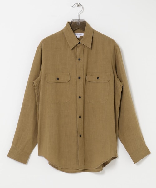 URBAN RESEARCH（アーバンリサーチ）の「SANDWASH LINEN WORK SHIRTS（シャツ/ブラウス・メンズ・WHITE/BLACK/BROWN/NAVY・M/L）」の3枚目の写真