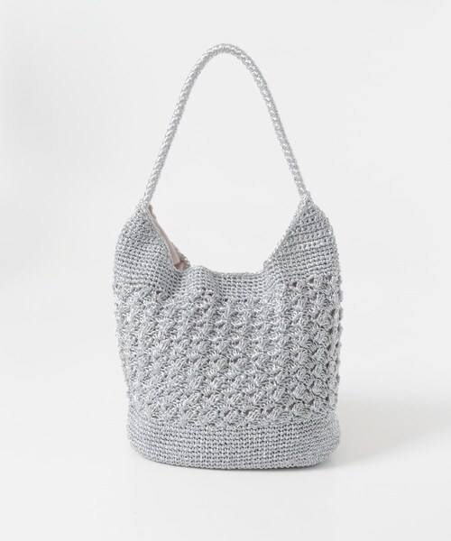 SENSE OF PLACE by URBAN RESEARCH（センスオブプレイスバイアーバンリサーチ）の「メタリックヤーンバッグ（かごバッグ・レディース・SILVER/NAVY/BROWN/MIX・One）」の21枚目の写真