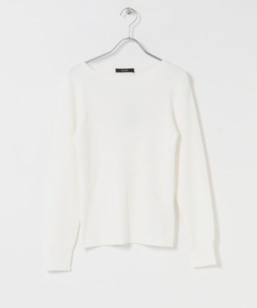 URBAN RESEARCH ROSSO（アーバンリサーチロッソ）の「シルク混スリットスリーブリブニット（ニット/セーター・レディース・OFF WHITE/SAX/YELLOW/NAVY・Free）」の9枚目の写真