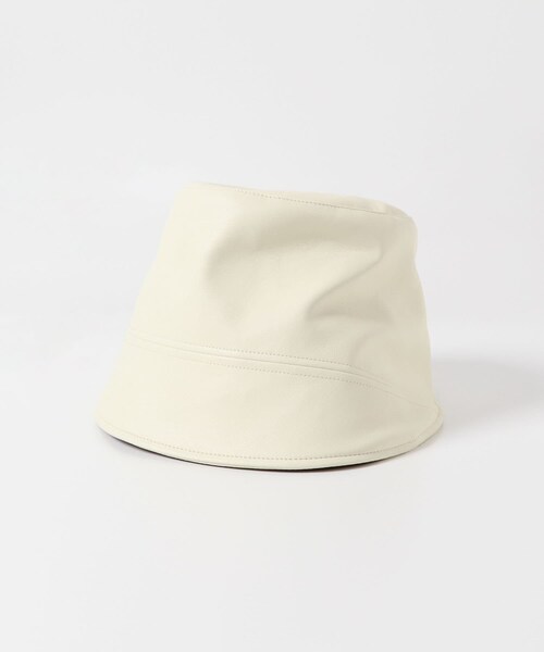 SMELLY（スメリー）の「フロントラインフェイクレザーハット（ハット・レディース・BLK/IVO・-）」の10枚目の写真