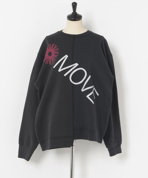THE GOODLAND MARKET（ザグッドランドマーケット）の「77circa　make MOVE print sweat top（スウェット・レディース・gray1/black1/black2/gray2/navy1/navy2・one）」の8枚目の写真