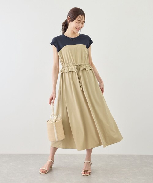 ROPE' PICNIC（ロペピクニック）の「ナイロンビスチェドッキングカットワンピース/UVカット・接触冷感（ワンピース・レディース・ブラック/ベージュ/ネイビー・F）」の11枚目の写真