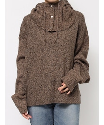 Ungrid | フードコンビメランジルーズニット(ニット/セーター)