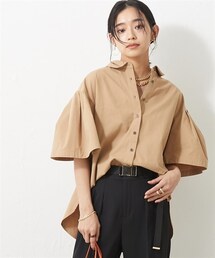 CHIC STYLE | 大きいサイズ綿１００％ボリュームスリーブシャツシックスタイル(シャツ/ブラウス)