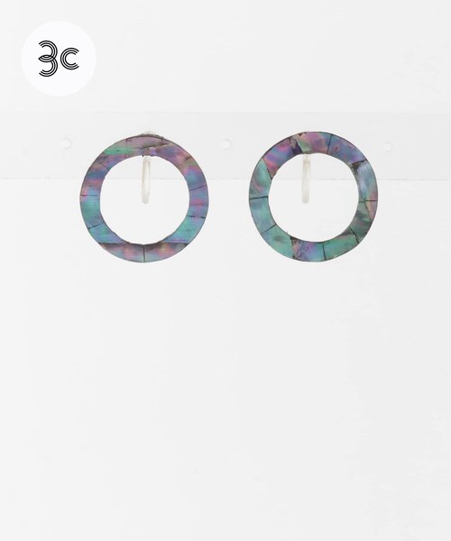 追立睦　UR螺鈿キハク サークル イヤリング