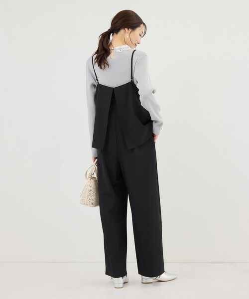 ROPE' PICNIC(ロペピクニック)の「レイヤードオールインワン(つなぎ/オールインワン・レディース・ブラック/ベージュ系・L/M/S)」の10枚目の写真