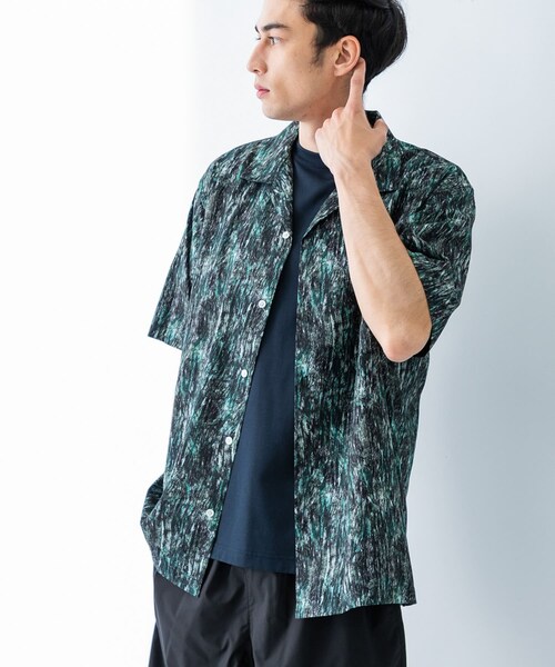 URBAN RESEARCH（アーバンリサーチ）の「LONGCHAMP PRINT SHIRTS（シャツ/ブラウス・メンズ・BLACK/ORANGE/BLUE/KHAKI・M/L）」の7枚目の写真
