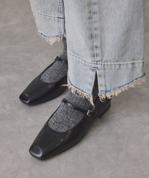 ADAM ET ROPE'（アダムエロペ）の「メリージェーンスクエアパンプス（パンプス・レディース・ブラック/ダークブラウン・23.0/23.5/24.0/24.5）」の13枚目の写真