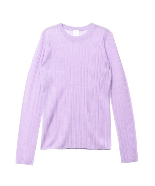 ELENDEEK（エレンディーク）の「SHEER RIB KT（ニット/セーター・レディース・オフホワイト/グレー/ブラック/ピンク/イエロー/アイスブルー/ネイビー/パープル/ラベンダー/ベージュ・F）」の21枚目の写真