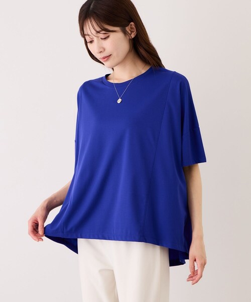 Jayro(ジャイロ)の「クリアクールワイドシルエットプルオーバー(Tシャツ/カットソー・レディース・ブラック/ホワイト系/ブルー・F)」の19枚目の写真