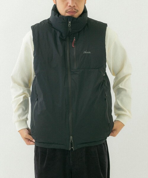 EKAL（エカル）の「NANGA　AURORA TEX STAND COLLAR DOWN VEST（その他アウター・メンズ・M.GRY/BLK・M/L）」の4枚目の写真