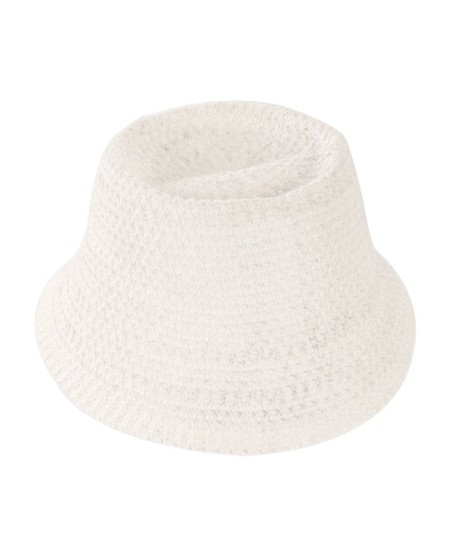 dazzlin（ダズリン）の「モノトーンアミアミバケットハット（ハット・レディース・ブラック/オフホワイト・F）」の3枚目の写真