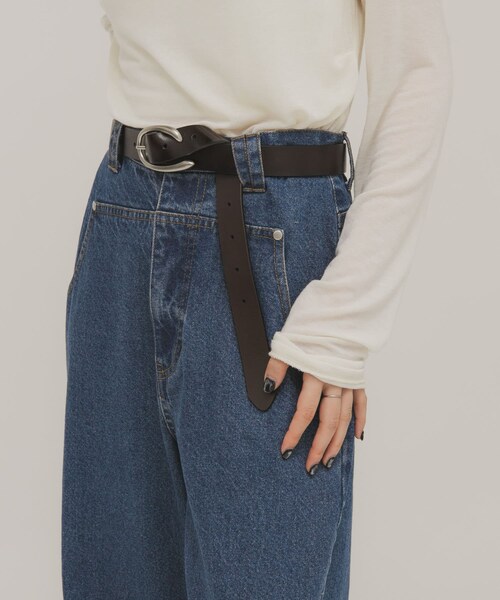 KBF（ケイビーエフ）の「バックルデザインレザーベルト（ベルト・レディース・D.BROWN/BLACK・One）」の15枚目の写真