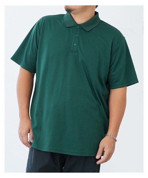 nissen（ニッセン）の「メッシュ半袖ポロシャツ【大きいサイズ】　吸汗速乾　UVカット（ポロシャツ・メンズ・チャコール系/黒/ダークグリーン/ネイビー・3L/4L/5L/6L/8L/10L）」の3枚目の写真