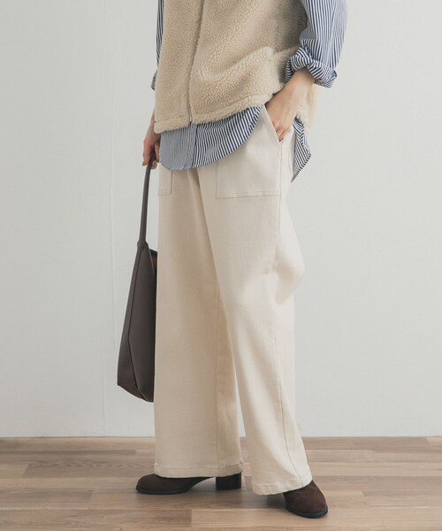 URBAN RESEARCH DOORS(アーバンリサーチドアーズ)の「裏起毛ベイカーイージーパンツ(その他パンツ・レディース・OFF/KHAKI・S/M)」の7枚目の写真