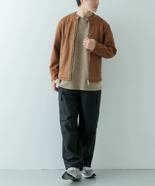 ITEMS URBANRESEARCH（アイテムズ アーバンリサーチ）の「裏フリース F.S. シングル ライダース（ライダースジャケット・メンズ・BLK/BRN/CHA・M/L）」の22枚目の写真