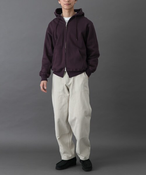 URBAN RESEARCH DOORS（アーバンリサーチドアーズ）の「FORK&SPOON　リサイクルコットン裏毛ジップフーディー（パーカー・メンズ・DARKPURPLE/BLACK・4/5）」の22枚目の写真