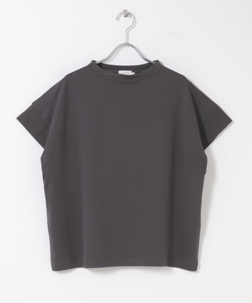 かぐれ(カグレ)の「handvaerk BOTTLE NECK SHORT-SLEEVE T-SHIRT(Tシャツ/カットソー・レディース・IRON/FOAM/LIME GREEN・S)」の1枚目の写真
