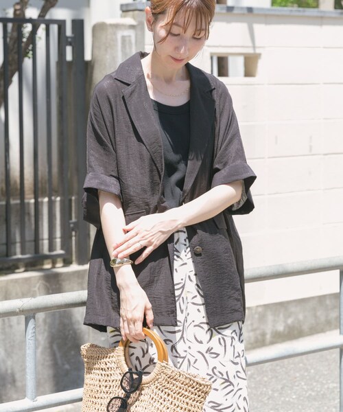 ITEMS URBANRESEARCH（アイテムズ アーバンリサーチ）の「シアードルマンジャケット（テーラードジャケット・レディース・WHT/BLK/BRN/CHK・FREE/Free）」の17枚目の写真