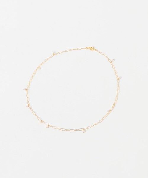 URBAN RESEARCH ROSSO（アーバンリサーチロッソ）の「LAPUIS　SV PETIT STONE NECKLACE（ネックレス・レディース・GOLDWHITE/GOLDBLUE・-）」の4枚目の写真