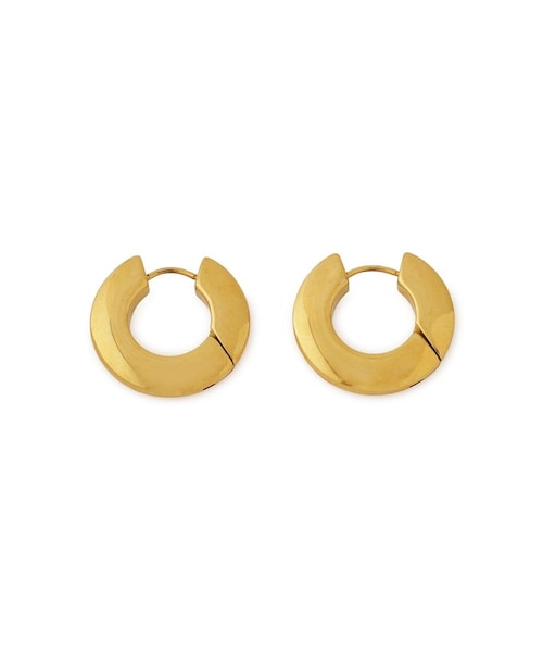ADAM ET ROPE'(アダムエロペ)の「フラットフープピアス(ピアス(両耳用)・レディース・ゴールド/シルバー・F)」の5枚目の写真
