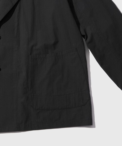 ADAM ET ROPE'(アダムエロペ)の「【Pelemele/ペールメール】COVERALL JACKET COTTON BOIL(テーラードジャケット・メンズ・スミクロ/ベージュ・L/M/S)」の11枚目の写真