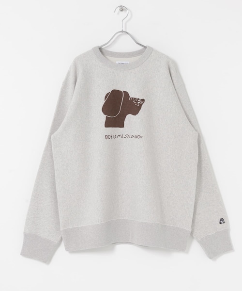 EKAL(エカル)の「TACOMA FUJI RECORDS DOG IS MY SALVATION SWEATSHIRTS(スウェット・メンズ・OATMEAL・M/L/XL)」の1枚目の写真
