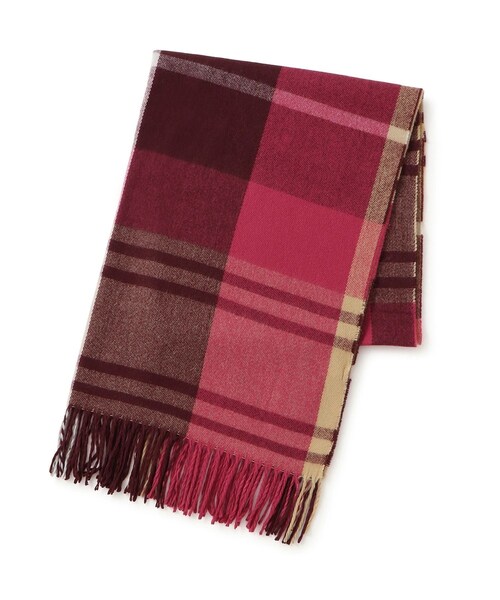 ROPE' PICNIC（ロペピクニック）の「チェックストール（ストール/ショール・レディース・ベージュ/ブルー系/レッド系・F）」の3枚目の写真