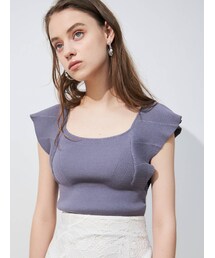 MERCURYDUO | ビスチェ風2WAYラッフルコンパクトニット(ニット/セーター)