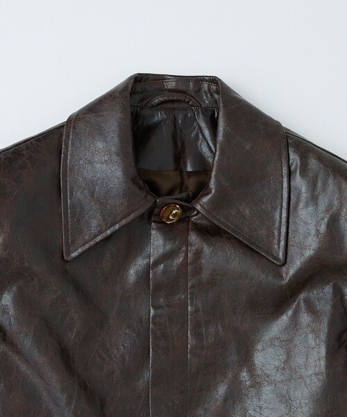 ADAM ET ROPE'（アダムエロペ）の「【sefr】 KEANE JACKET MEN（ライダースジャケット・メンズ・ダークブラウン・M）」の3枚目の写真