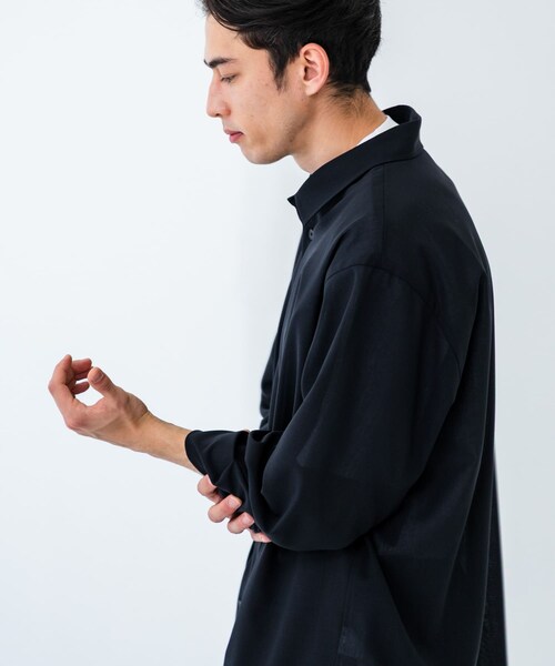 URBAN RESEARCH（アーバンリサーチ）の「『別注』ATON×URBAN RESEARCH　OVERSIZED SHIRTS（シャツ/ブラウス・メンズ・075NAV/IND/004CHA・4/6）」の7枚目の写真