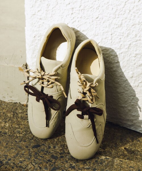 SENSE OF PLACE by URBAN RESEARCH（センスオブプレイスバイアーバンリサーチ）の「ツインコードフラットスニーカー（スニーカー・レディース・BLACK/BEIGE/PINK・S/M/L）」の16枚目の写真