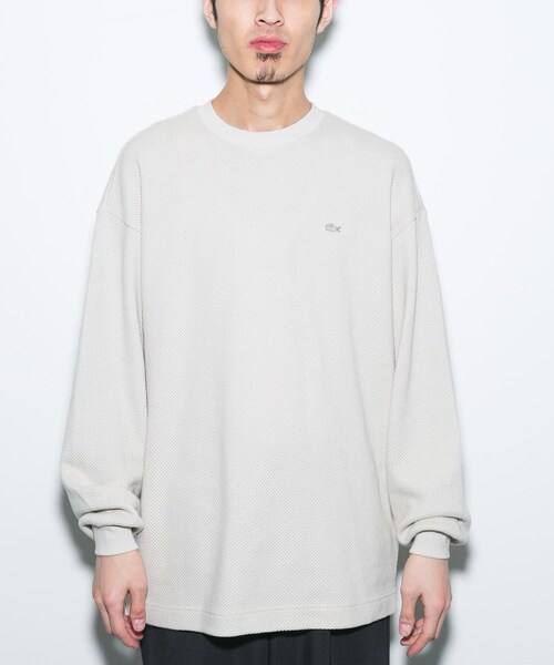 URBAN RESEARCH DOORS（アーバンリサーチドアーズ）の「『別注』LACOSTE×DOORS　HEAVY PIQUE LONG-SLEEVE（Tシャツ/カットソー・メンズ・HAMMAM/GRAPHITE/PORTO・3/4/5）」の10枚目の写真