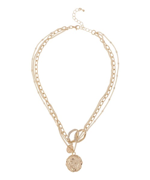 EVRIS（エヴリス）の「COIN CHARM 3連ネックレス（ネックレス・レディース・シルバー/ゴールド・F）」の6枚目の写真