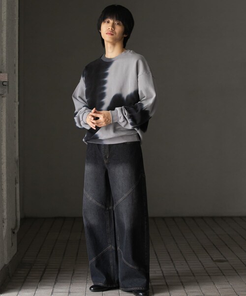 SENSE OF PLACE by URBAN RESEARCH（センスオブプレイスバイアーバンリサーチ）の「ブリーチクルーネックウェット（スウェット・メンズ・GREEN/BLACK/BURGUNDY・M/L）」の9枚目の写真