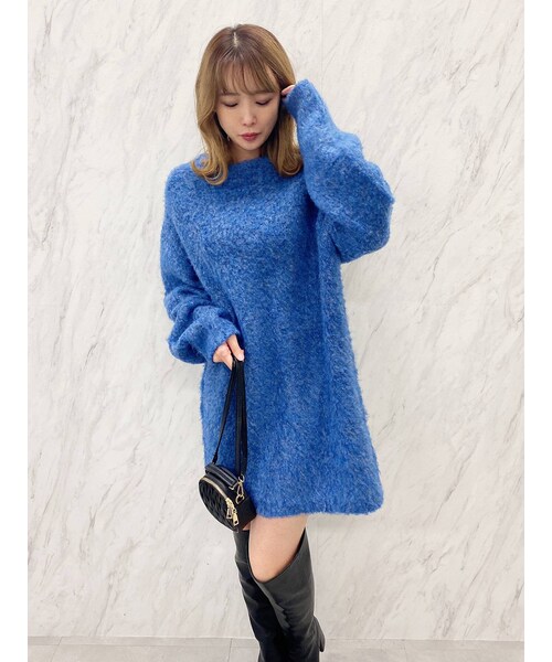 dazzlin（ダズリン）の「ミックスカラーブークレチュニック（チュニック・レディース・パープル/グレー/ブルー/ピンク/アイボリー/ベージュ/モカ・F）」の20枚目の写真