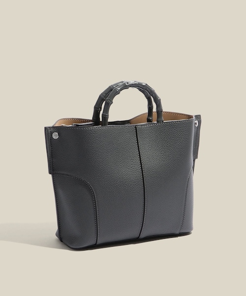 ROPE'(ロペ)の「【E'POR】BAMBOO BAG Medium/軽量・通勤・26SS新色(ハンドバッグ・レディース・ブラック系/オフホワイト/ベージュ系/グレー・F)」の3枚目の写真
