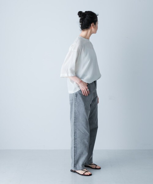 かぐれ（カグレ）の「キュプラプルオーバー（Tシャツ/カットソー・レディース・IVORY/NAVY/CHARCOAL・FREE）」の7枚目の写真