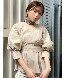 MURUA | バックオープンボリュームスリーブシャツ(シャツ/ブラウス)