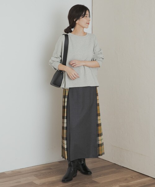 URBAN RESEARCH DOORS(アーバンリサーチドアーズ)の「ネルベア天竺ワイドプルオーバー(Tシャツ/カットソー・レディース・GRAY/PINK/BROWN・M)」の11枚目の写真