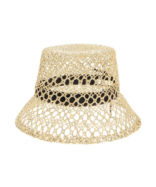 dazzlin（ダズリン）の「【コントロールフリーク 】透かし編みバケット（ハット・レディース・ブラック/カーキ・F）」の2枚目の写真