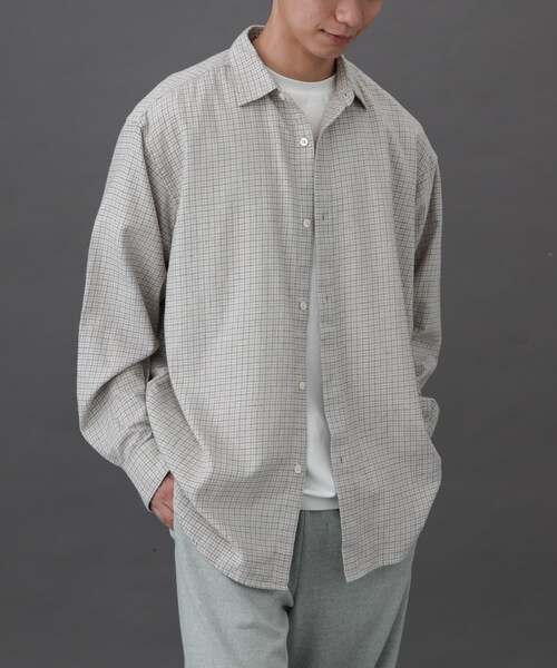 URBAN RESEARCH DOORS(アーバンリサーチドアーズ)の「FORK&SPOON ネルチェックシャツ(シャツ/ブラウス・メンズ・NAVY/BROWN/GREEN/IVORY・4/5)」の7枚目の写真