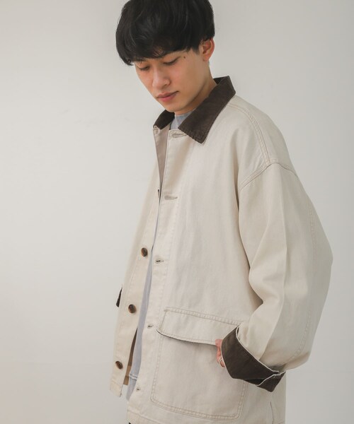 SENSE OF PLACE by URBAN RESEARCH（センスオブプレイスバイアーバンリサーチ）の「『セットアップ対応』デニムカバーオール（カバーオール・メンズ・IVORY/BLACK・M/L）」の7枚目の写真