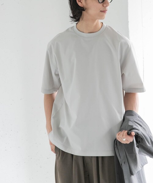 URBAN RESEARCH DOORS（アーバンリサーチドアーズ）の「FORK&SPOON　TEC LINEN T-SHIRTS（Tシャツ/カットソー・メンズ・BLACK/LIGHT GRAY/DARK BLUE・4/5）」の15枚目の写真