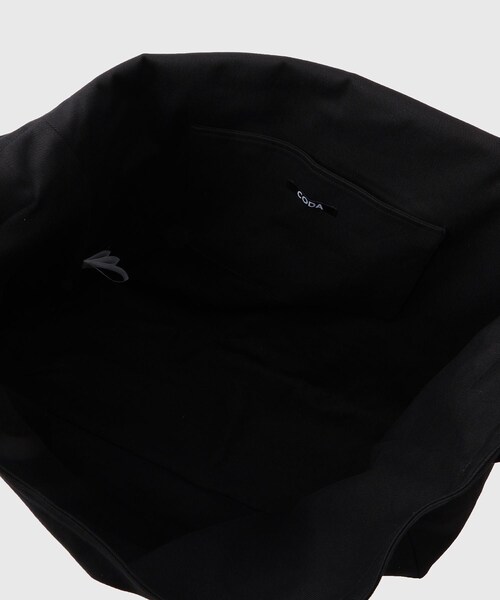 ADAM ET ROPE'（アダムエロペ）の「【CODA/コーダ】BLACK CANVAS WASHED DISTRESSED CROSS OVER BAG（ショルダーバッグ・メンズ・ブラック・F）」の6枚目の写真