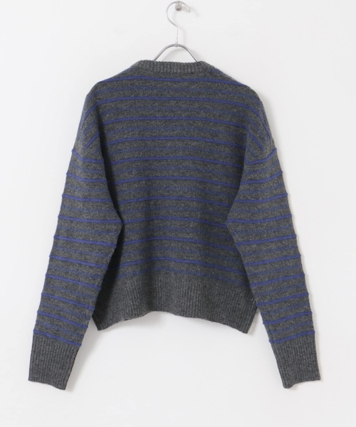 URBAN RESEARCH DOORS(アーバンリサーチドアーズ)の「FORK&SPOON 変形ボーダーニットプルオーバー(ニット/セーター・レディース・BLK×OFF/GRY×BLU・1)」の11枚目の写真